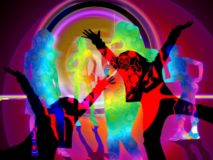 Disco Hustle Salida simple de la mujer